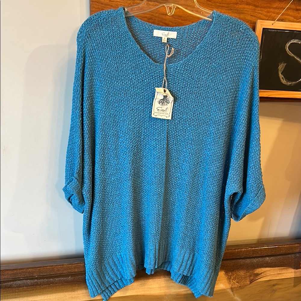 Women's Blue easel Sweater